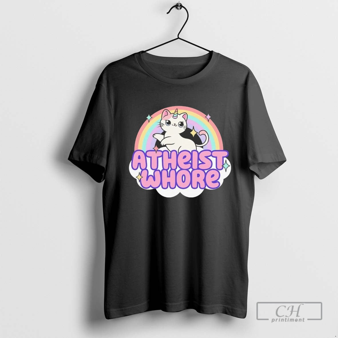 Cat Unicorn Atheist Whore Hoodie Authentic Design