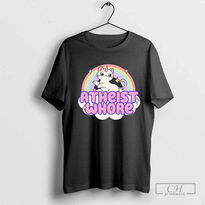 Cat Unicorn Atheist Whore Hoodie Authentic Design