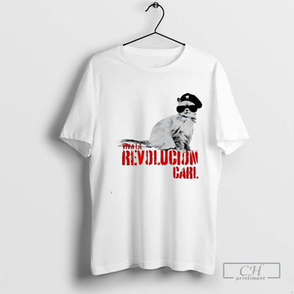 Cat Viva La Revolucion Carl Shirt Designer Art