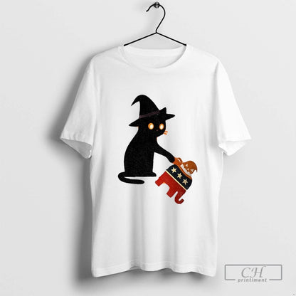 Cat Witch Republican Party Anti Trump Halloween Tank Top Trendy