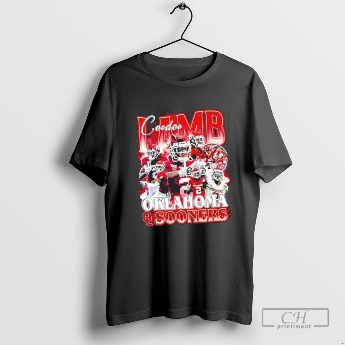 Ceedee Lamb Oklahoma Sooners Football Sweatshirt Vintage Look