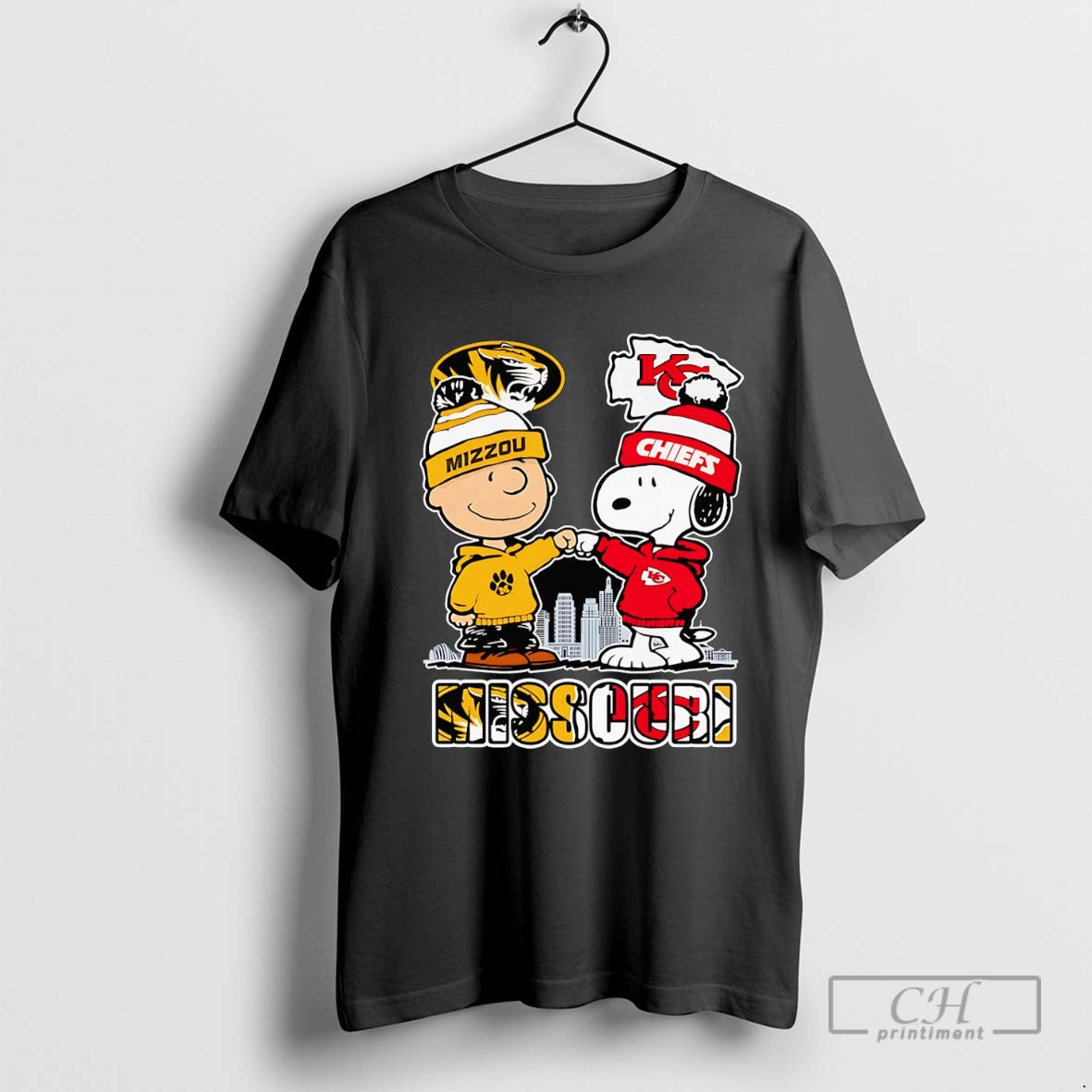 Charlie Brown And Snoopy Missouri Sports Long Sleeve Modern Apparel