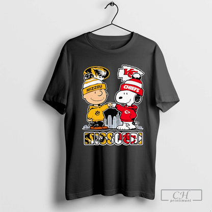 Charlie Brown And Snoopy Missouri Sports Long Sleeve Modern Apparel