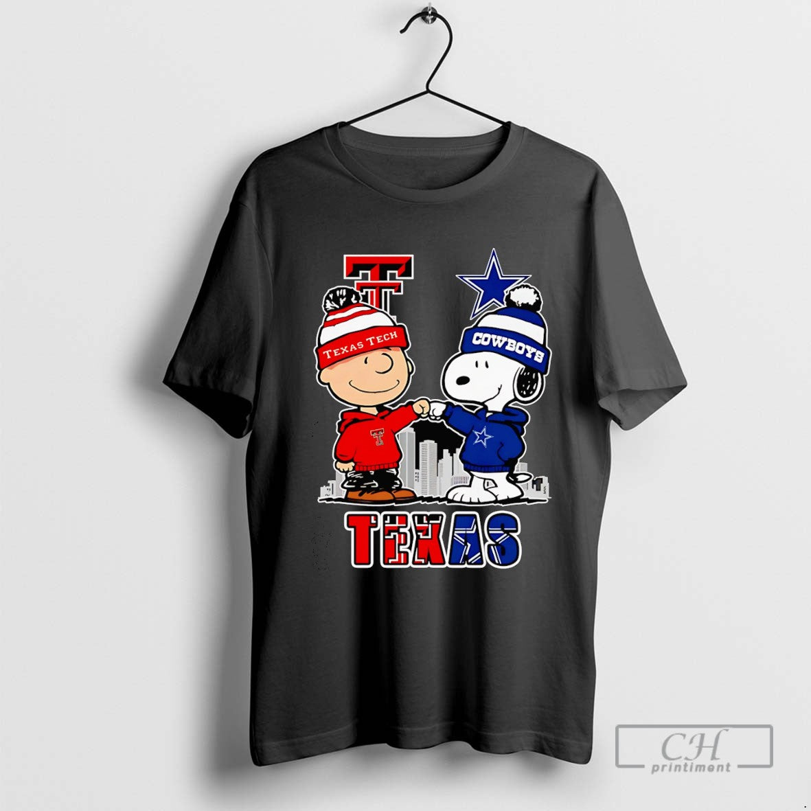 Charlie Brown And Snoopy Texas Sports TShirt Premium Fashion