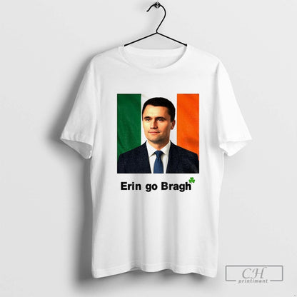 Charlie Kirk Erin Go Bragh Shamrock Rip 2025 Memorial Political Tank