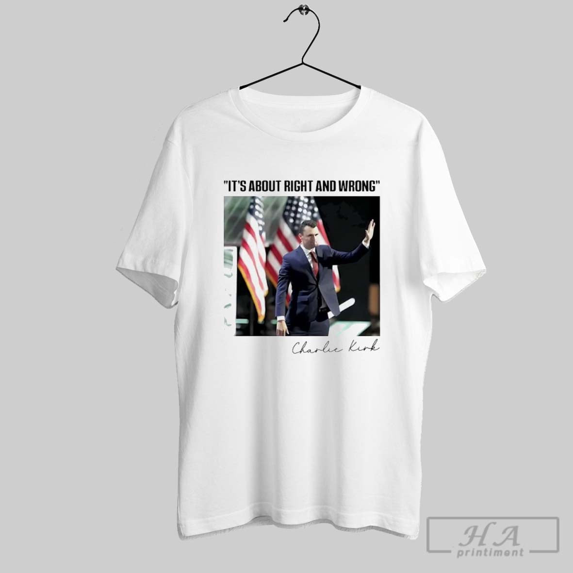 Charlie Kirk Its About Right And Wrong Long Sleeve Classic Gift