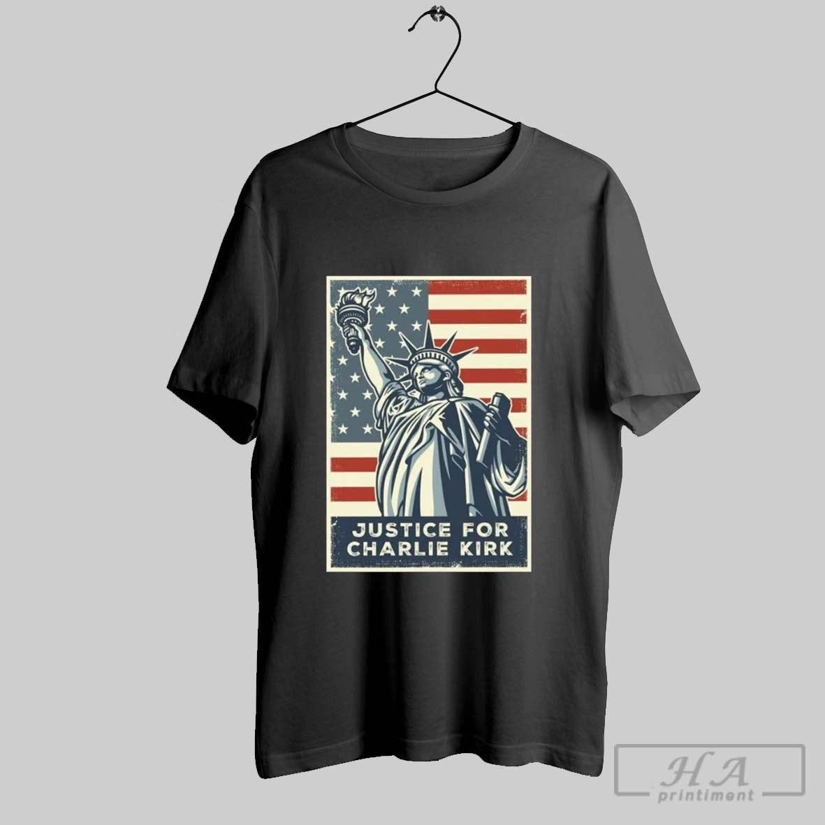 Charlie Kirk Justice 2025 TShirt Vintage Art