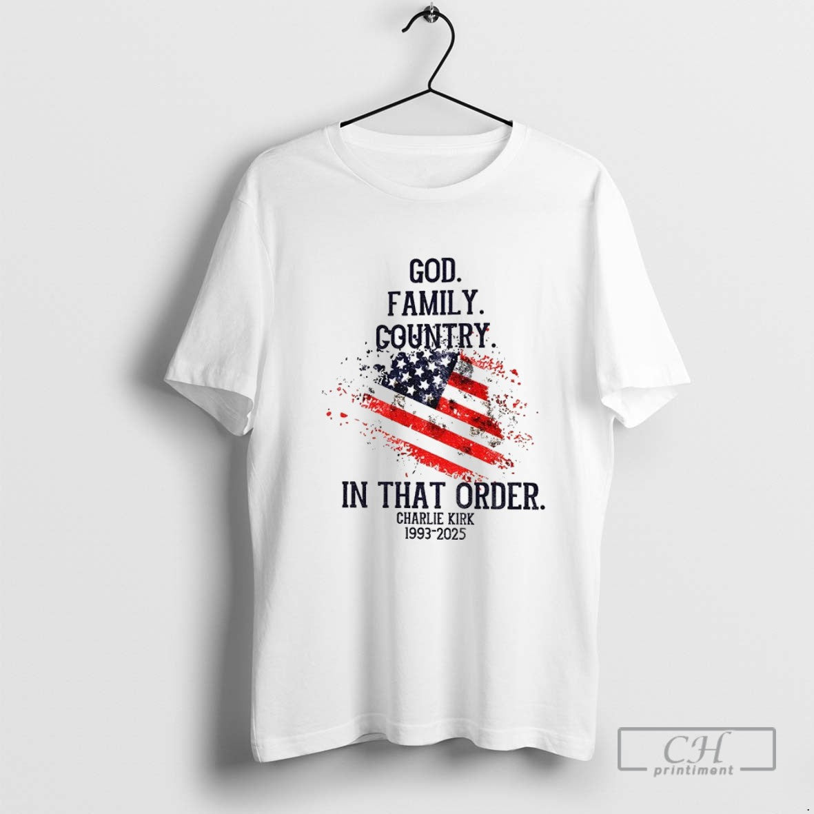 Charlie Kirk Republican God Family Country That Order Garden Flag Usa