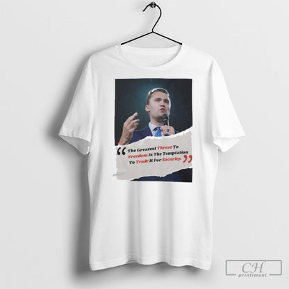 Charlie Kirk Threat Freedom Trade Security Tank Top Premium Apparel