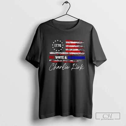 Charlie Kirk Red White And Blueberries Us Flag Long Sleeve Premium