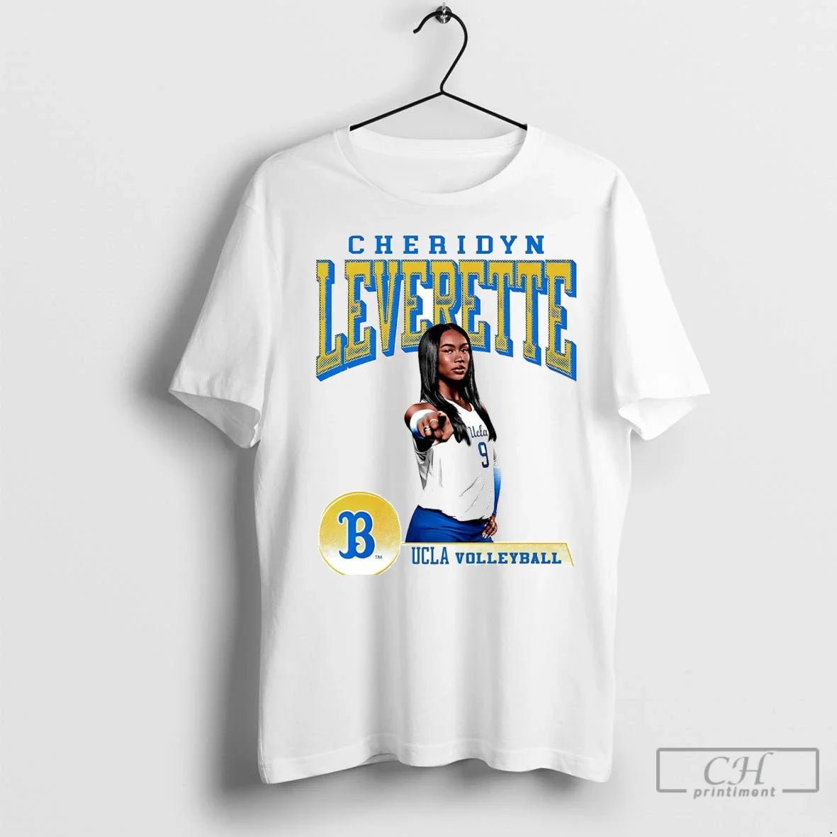 Cheridyn Leverette Cartoon Portrait Ucla Volleyball T Shirts Long