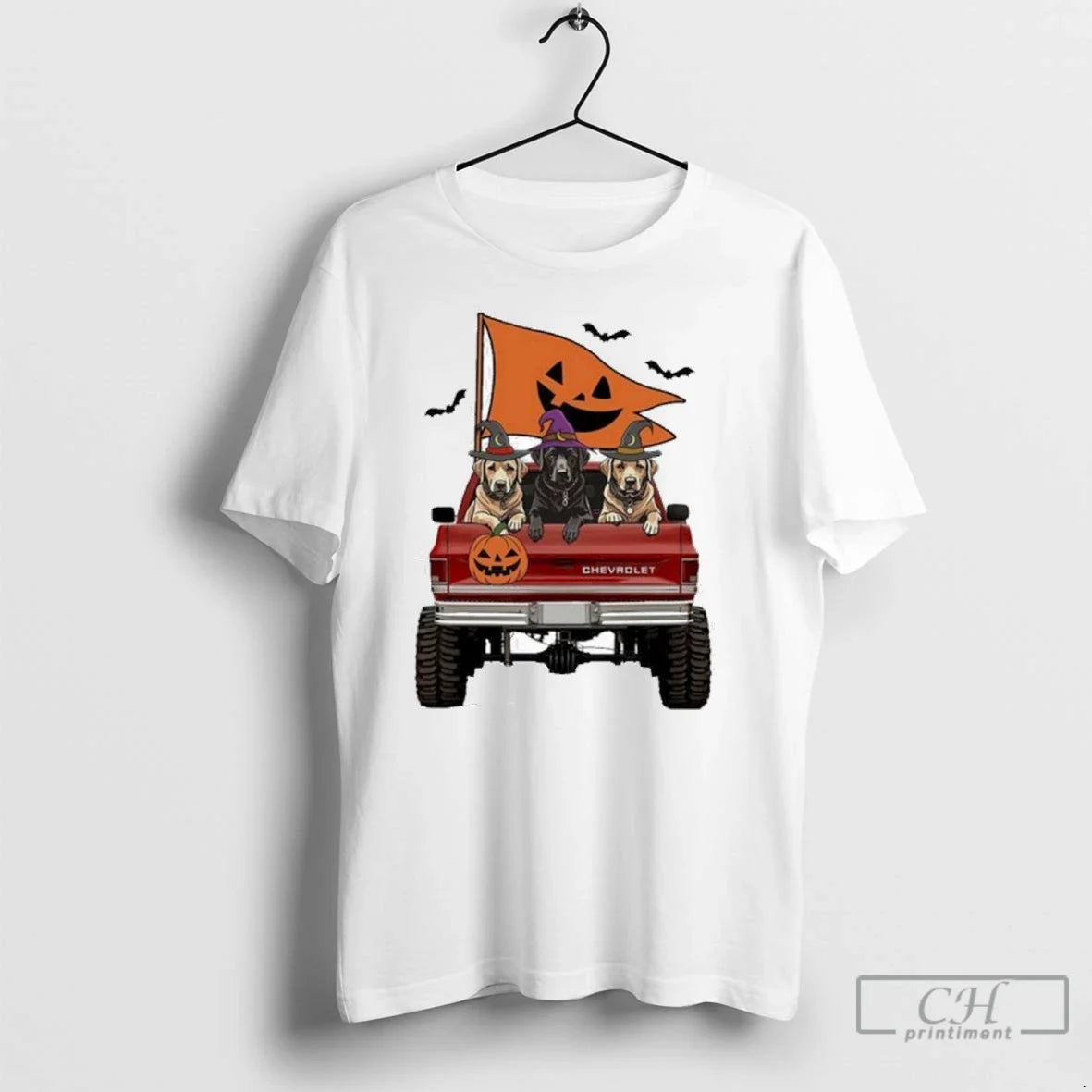 Chevrolet Car Dogs Halloween T Shirts Long Sleeve Modern Gift