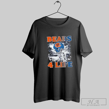 Chicago Bears 4 Life Football Helmet Tee Trendy Fashion