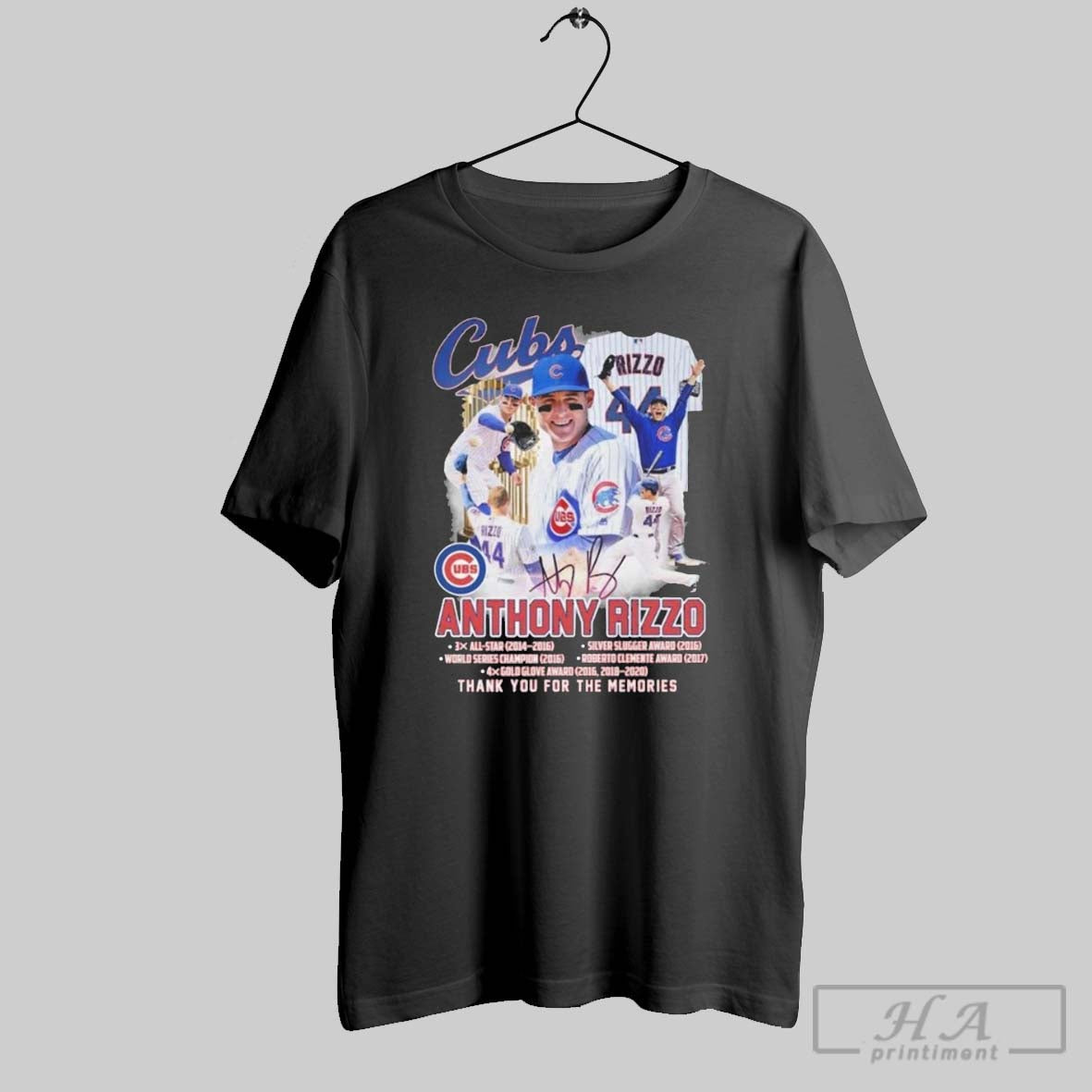 Chicago Cubs Anthony Rizzo 2025 Thank You Memories Signature Tank Top