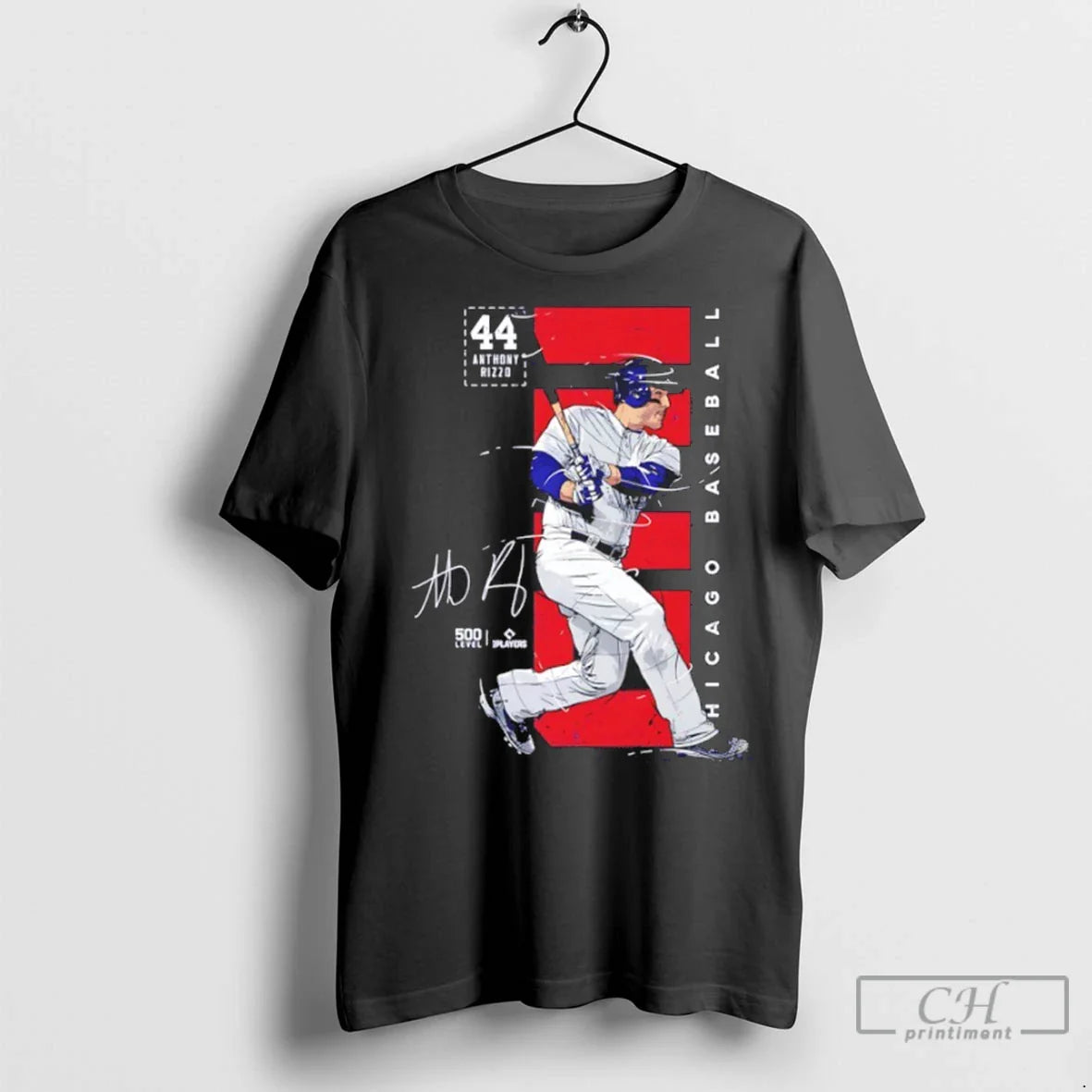 Chicago Cubs Anthony Rizzo No 44 Player Swing Signature T Shirts Tank