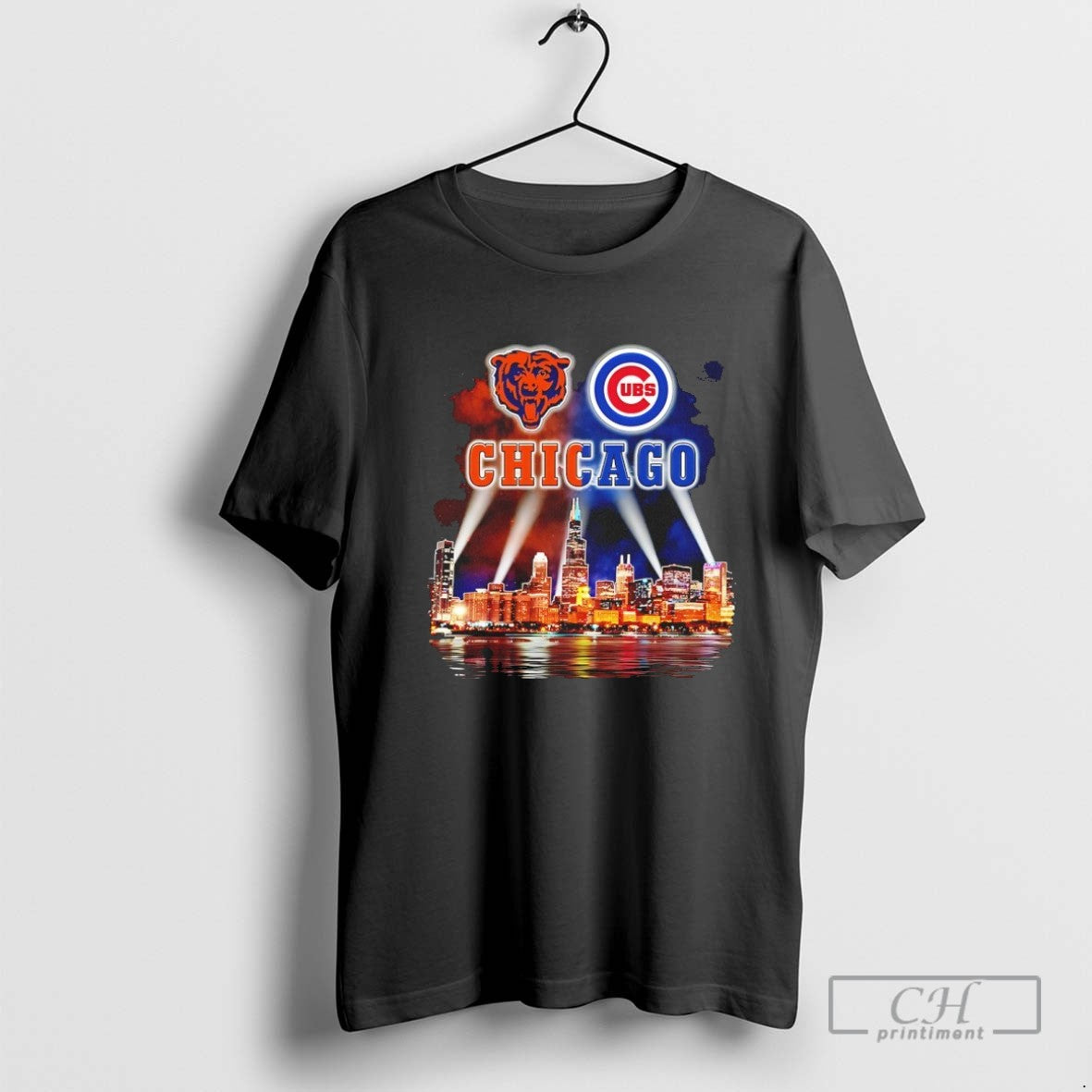 Chicago Sports Teams City Skyline Bears And Cubs Tee Modern Merch