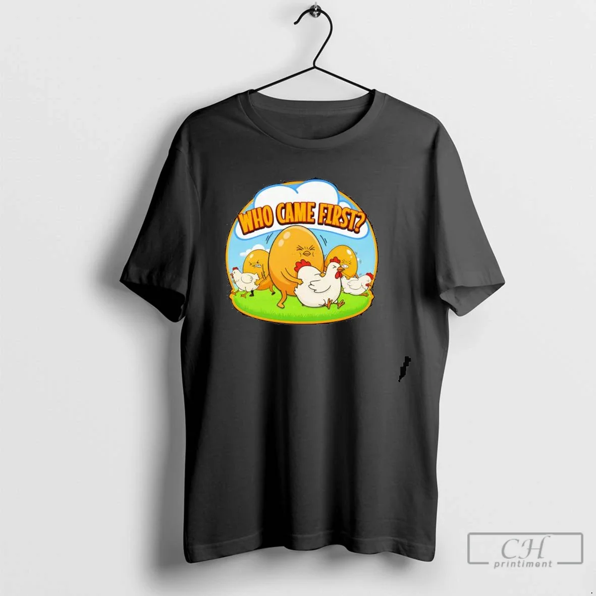 Chicken Egg Who Came First Shirt Retro Fashion