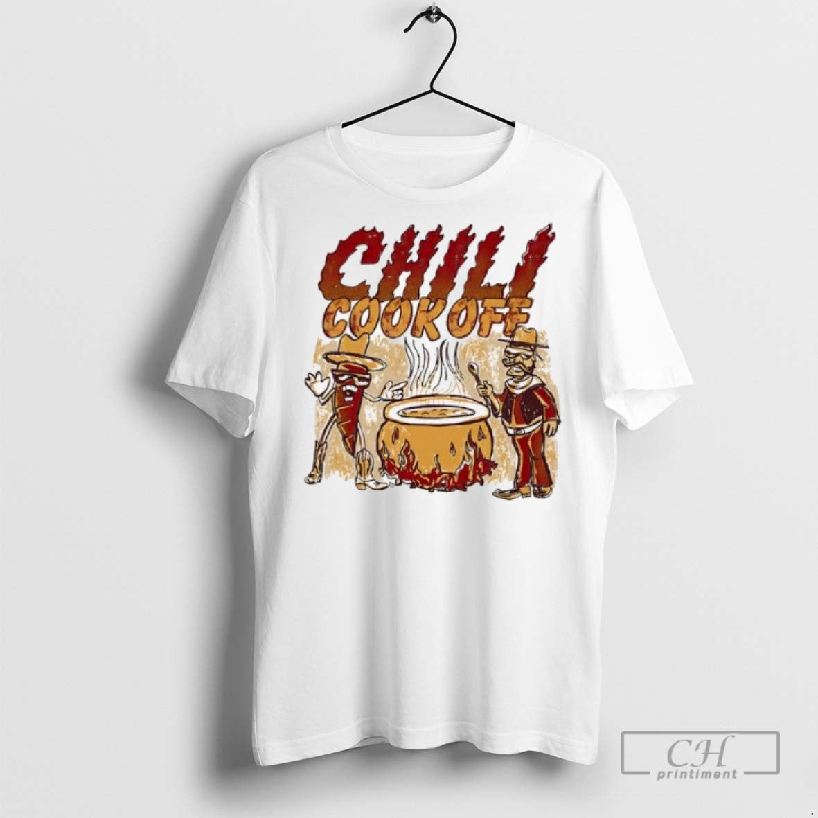 Chili Cookoff Fire T Shirts Long Sleeve Classic Merch