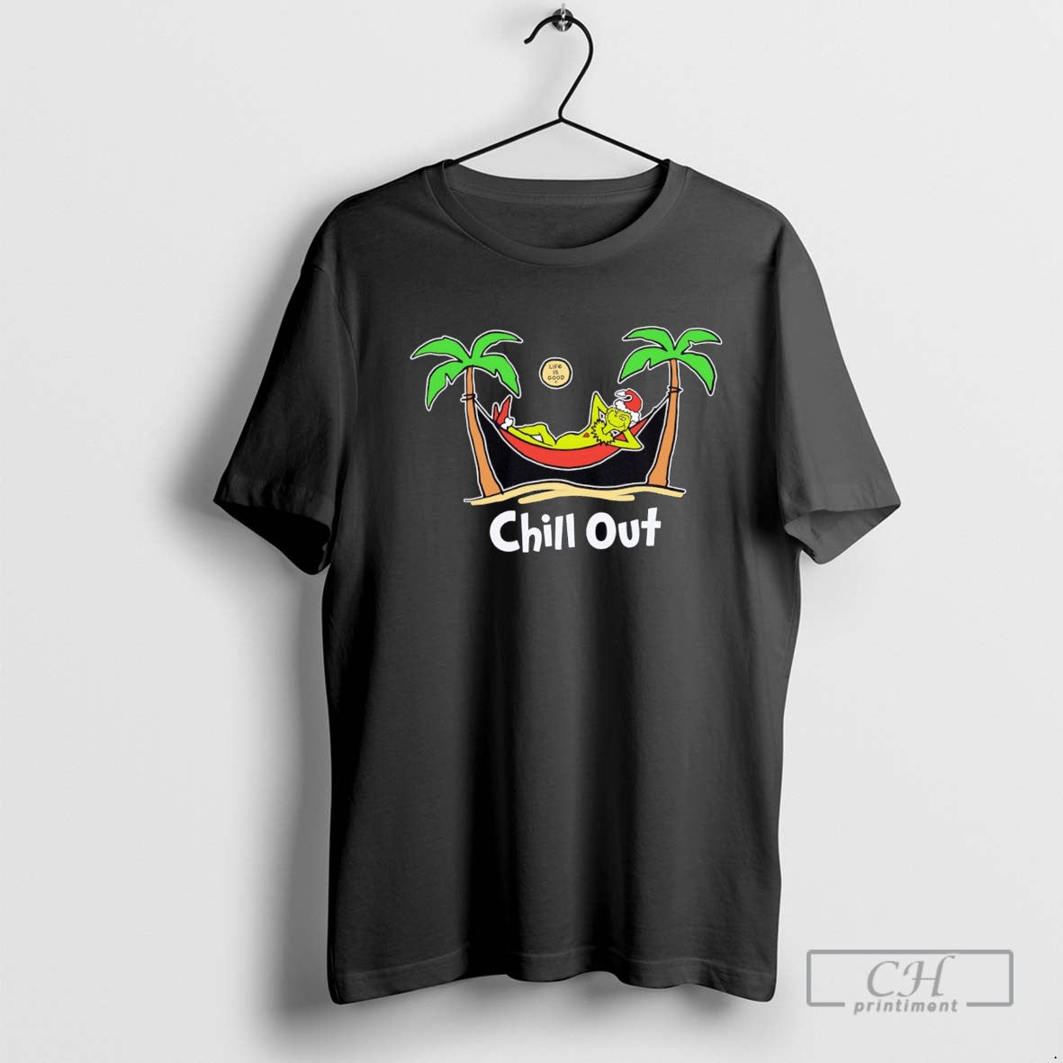 Chill Out Grinch Hammock Life Is Good Hoodie Vintage Look