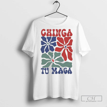 Chinga Tu Maga Floral T Shirts Long Sleeve Stylish Style