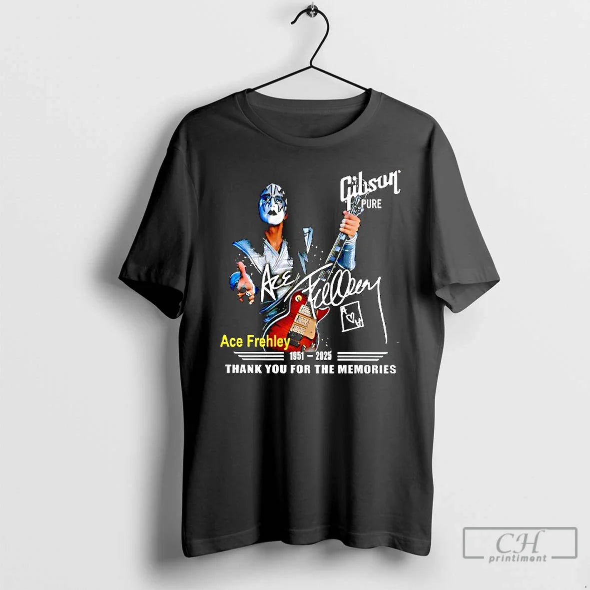 Ace Frehley 1951 2025 Thank You Memories Signature T Shirts Long