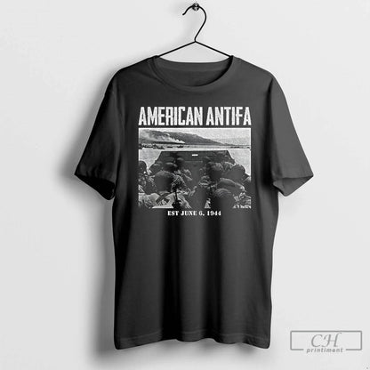 American Antifa Est June 6Th 1944 T Shirts Sweatshirt Retro Art