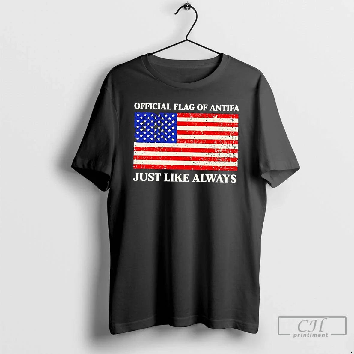 American Flag Antifa Just Like Always T Shirts Long Sleeve Vintage