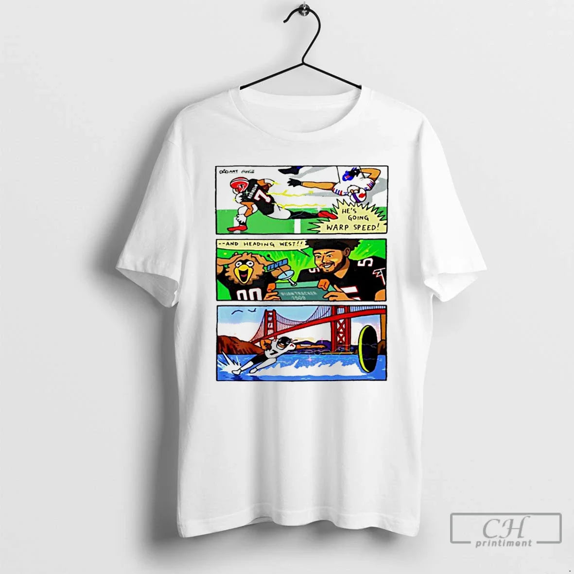 Atlanta Falcons Hes Going Warp Speed Comic T Shirts Hoodie Designer