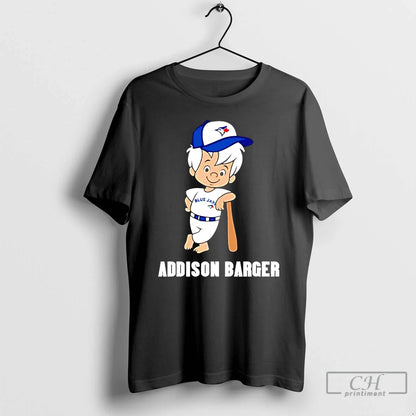 Bamm Bamm Rubble Addison Barger Toronto Blue Jays T Shirts Tee