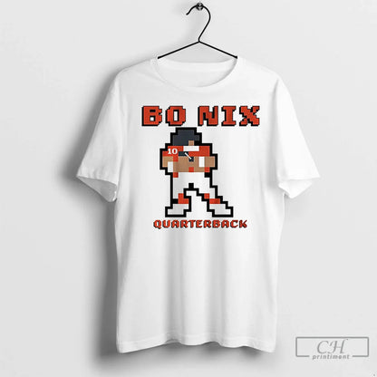 Bo Nix Quarterback Baller Pixel Broncos Tee Retro Fashion