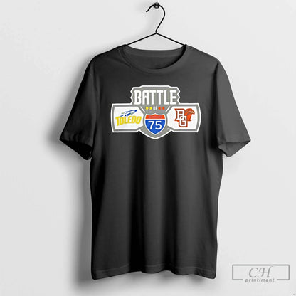 Bowling Green Falcons Vs Toledo Rockets Football Battle I 75 Logo T