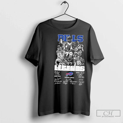 Buffalo Bills Legends Players Signatures 2025 Tee Stylish Look