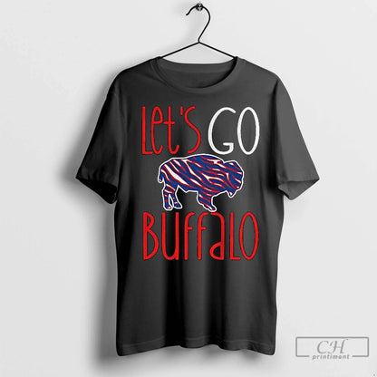 Buffalo Mascot Lets Go Buffalo Bills Football 2025 Tee Trendy Look