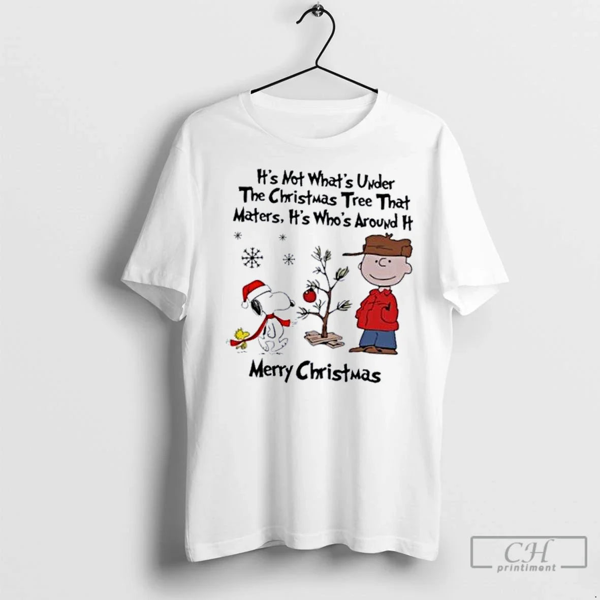 Charlie Brown Snoopy And Woodstock Its Not Whats Under Tree That