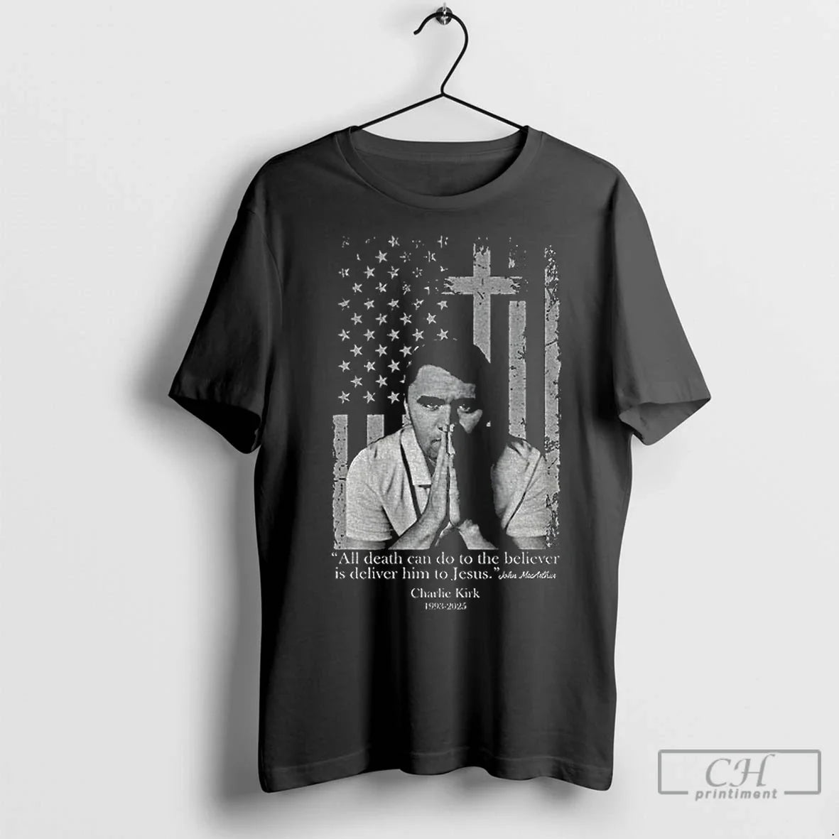 Charlie Kirk American Flag 1993 2025 All Death Can Do To Believer Is