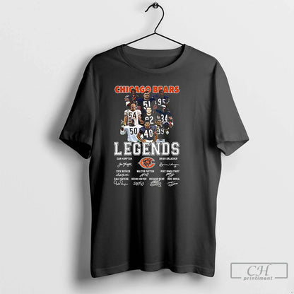 Chicago Bears Legends Signature T Shirts Shirt Retro Look