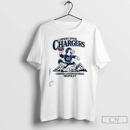Corner Canyon Chargers Football Mascot 2025 T Shirts Sweatshirt