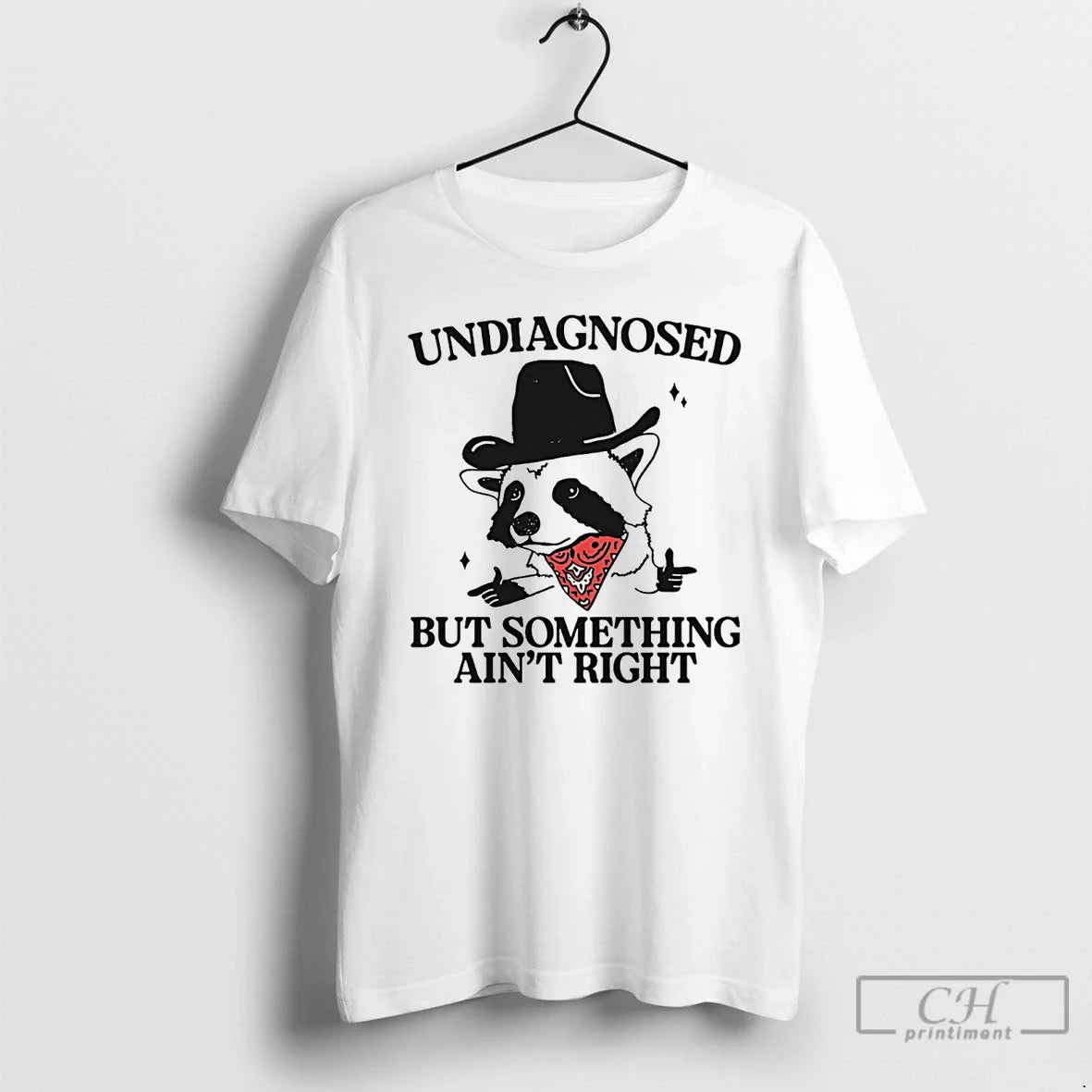 Cowboy Raccoon Undiagnosed But Something Aint Right T Shirts Hoodie
