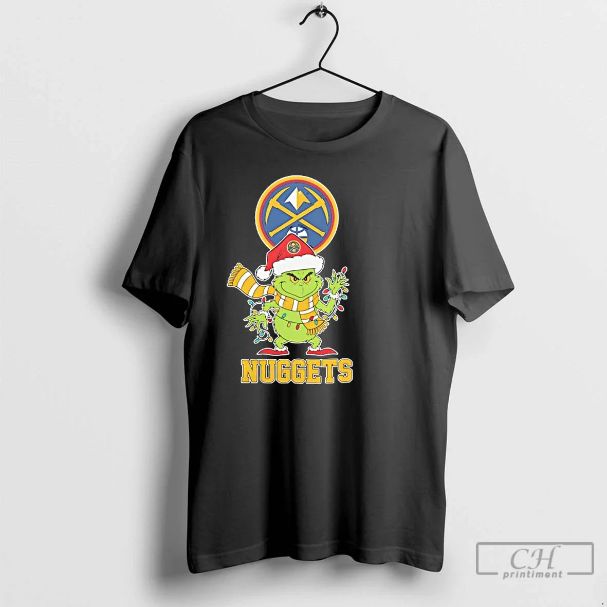 Denver Nuggets Grinch Santa Holiday T Shirts Shirt Premium Outfit