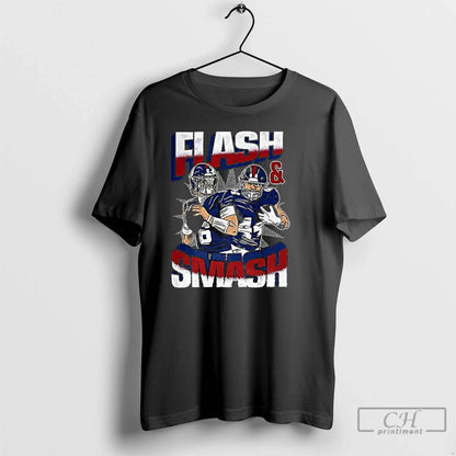 Flash And Smash Jaxson Dart And Cam Skattebo New York Giants T Shirts