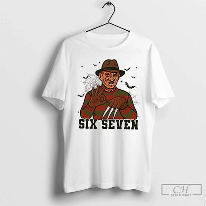 Freddy Krueger Six Seven Spooky Halloween T Shirts Hoodie Retro Art