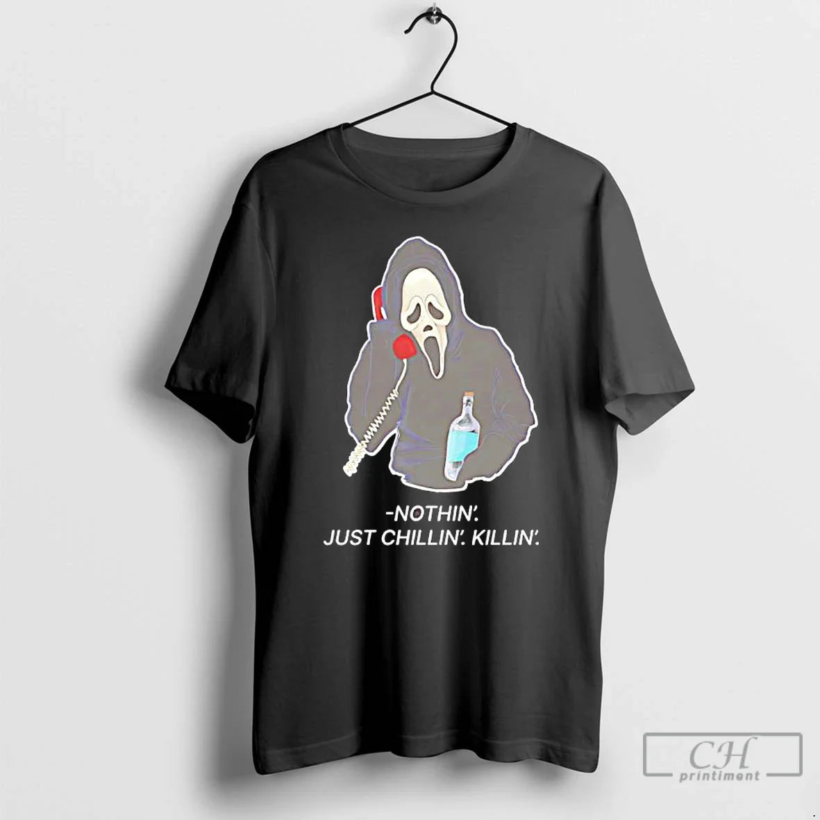 Ghostface Nothin Just Chillin Killin Halloween T Shirts Tank Top