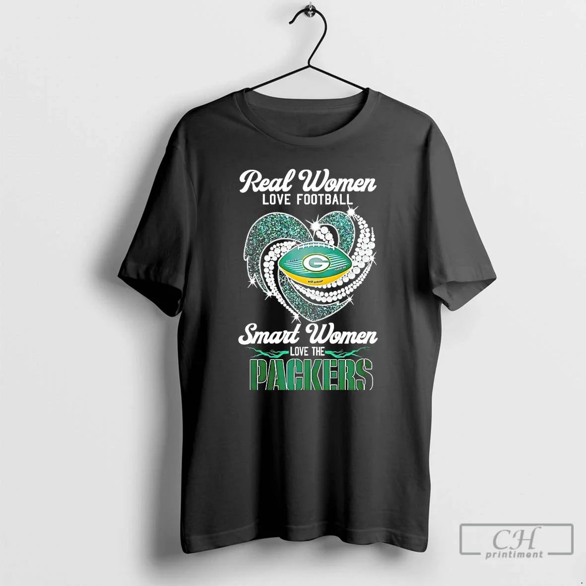 Green Bay Packers Real Love Football Smart Love Packers T Shirts