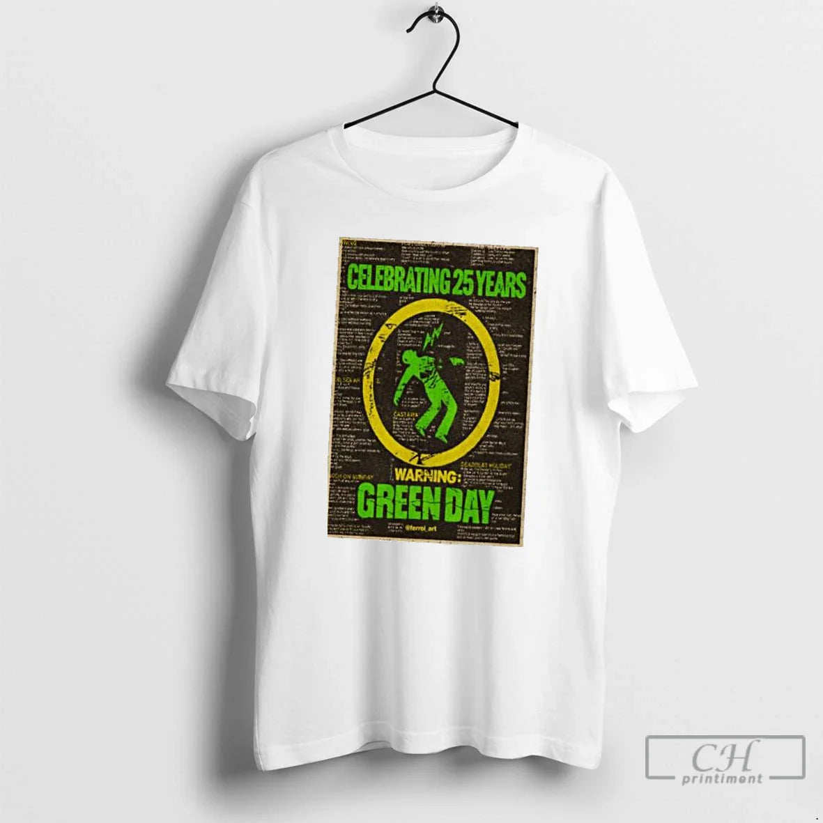Green Day Warning Celebrating 25 Years T Shirts Long Sleeve Vintage