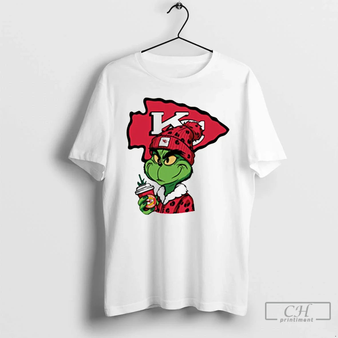 Grinch Leopard Salvageable Kansas City Chiefs White T Shirts Tank Top