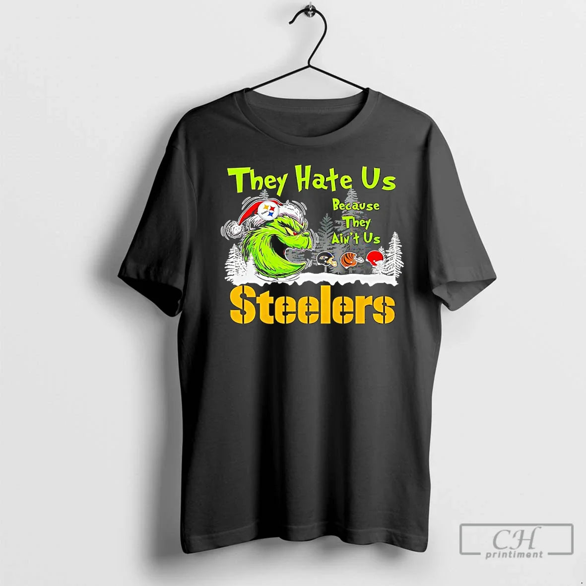 Grinch They Hate Us Because They Aint Us Pittsburgh Steelers Tank Top