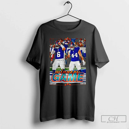 Jaxson Dart Cam Skattebo Giants Football Player Winners Game T Shirts