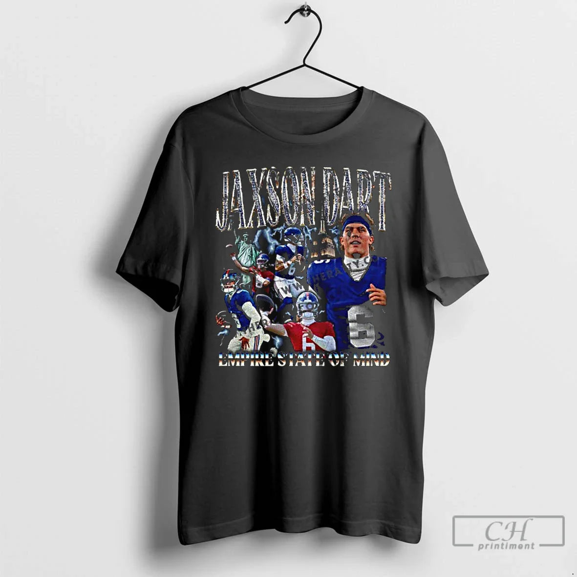 Jaxson Dart New York Giants Emprire State Mind T Shirts Hoodie