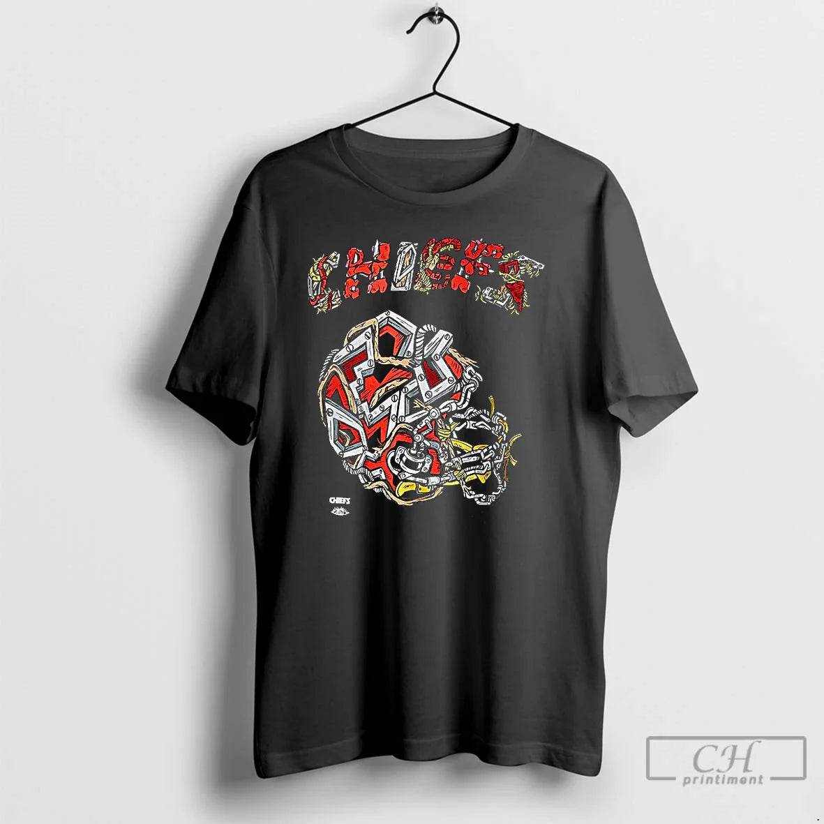 Kansas City Chiefs Football Helmet Distortedd Leaders T Shirts Long