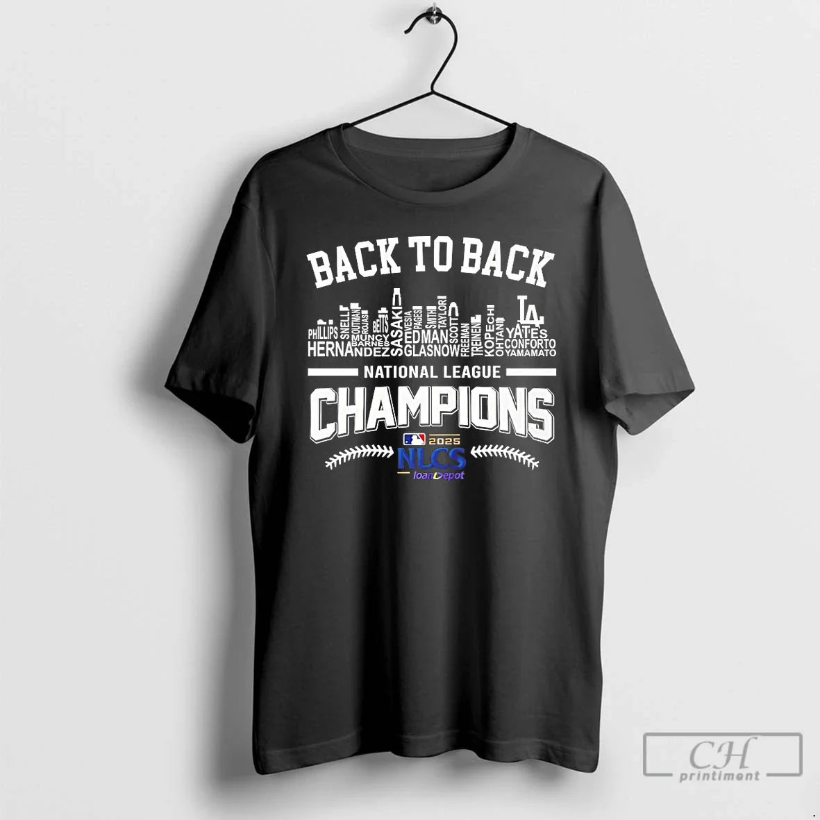 Los Angeles Dodgers Back To Back National League Champions Skyline